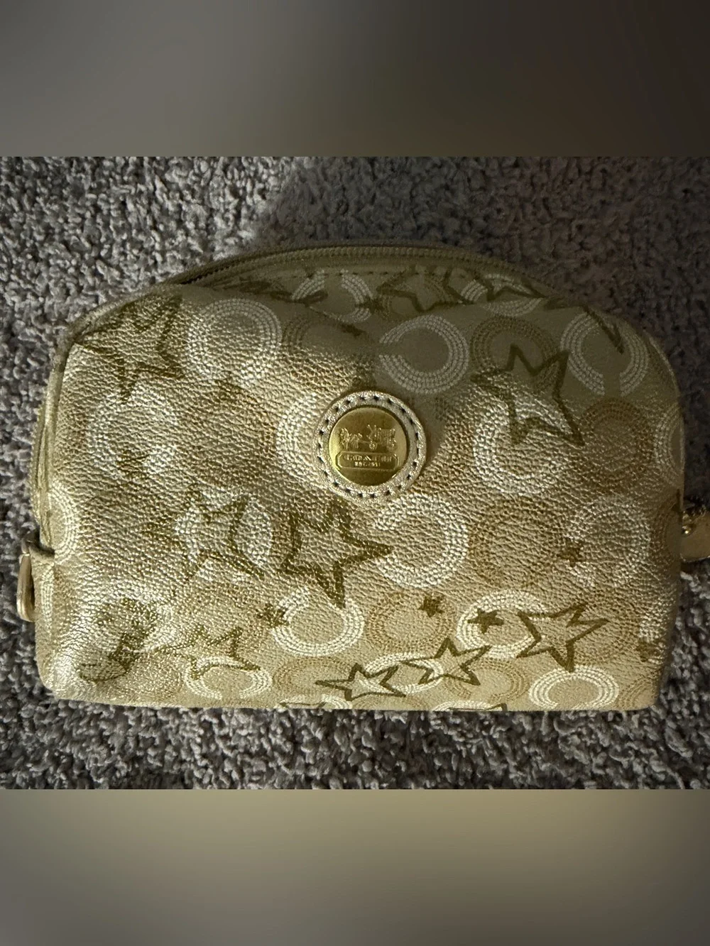 Vintage Coach Waverly Snow Queen Small Cosmetic Case (Style F48676)